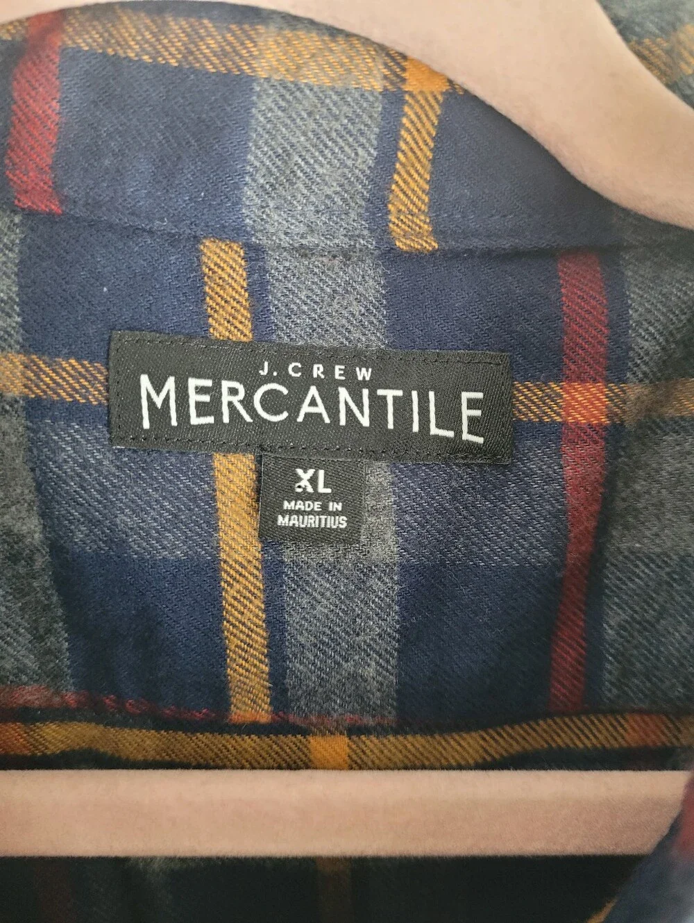J.Crew Mercantile Men's Blue Plaid Flannel Button Down Shirt XL Gropcore